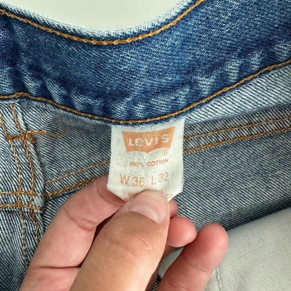Vintage Levi's Orange Tab Denim Cutoff Jeans Short Floral Reworked - Picture 8 of 11